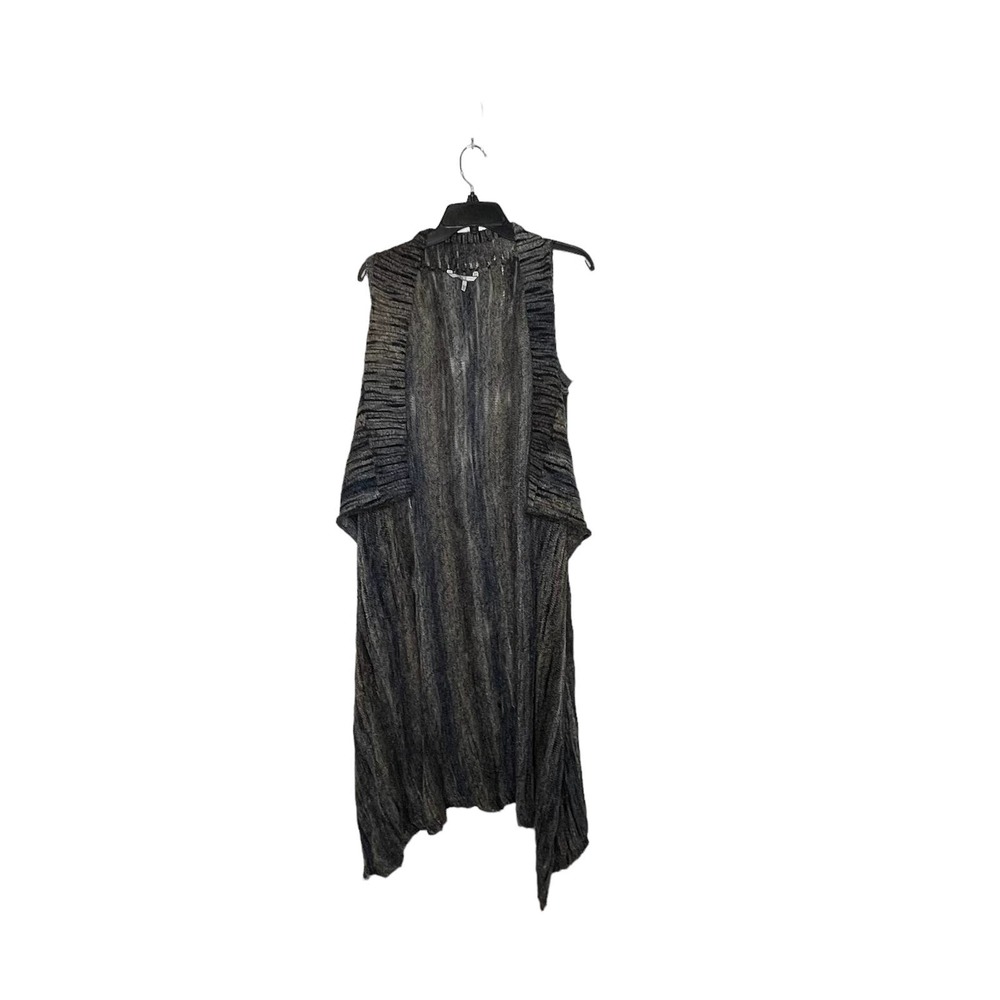 BKE Long Open Cardigan Sweater Size Small Multi Color Striped Womensโ Sleeveless